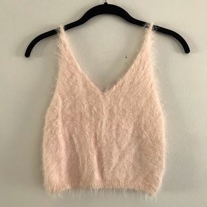 Fuzzy crop top